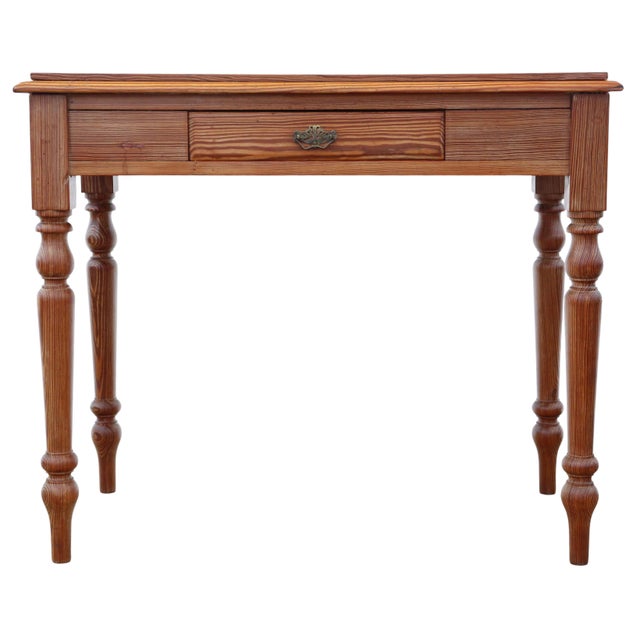 Antique Pitch Pine Desk or Side Table, 19th Century For Sale - Image 4 of 9
