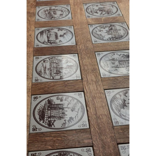 Vintage Danish Oak Coffee Table with Ceramic Tiles by Frits Henningsen, 1940s For Sale - Image 9 of 16