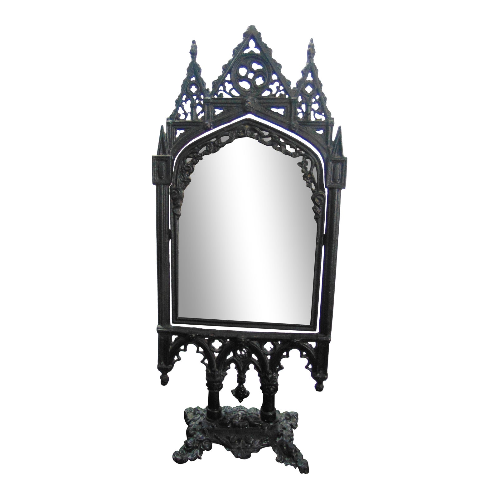 Gothic Cast Iron Standing Dresser Mirror Chairish