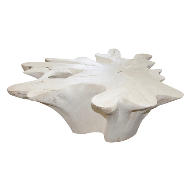 2010s Andrianna Shamaris St. Barts Bleached Teak Wood Coffee Table For Sale - Image 5 of 18