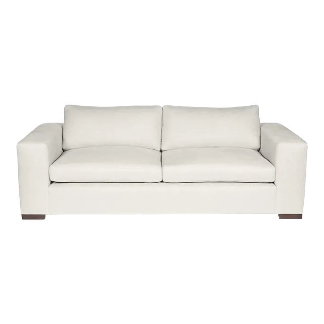 Moss Home Hov Sofa 96", Safari Optic White For Sale