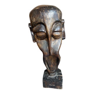 1990s Huge Vintage Wood Sculpture For Sale