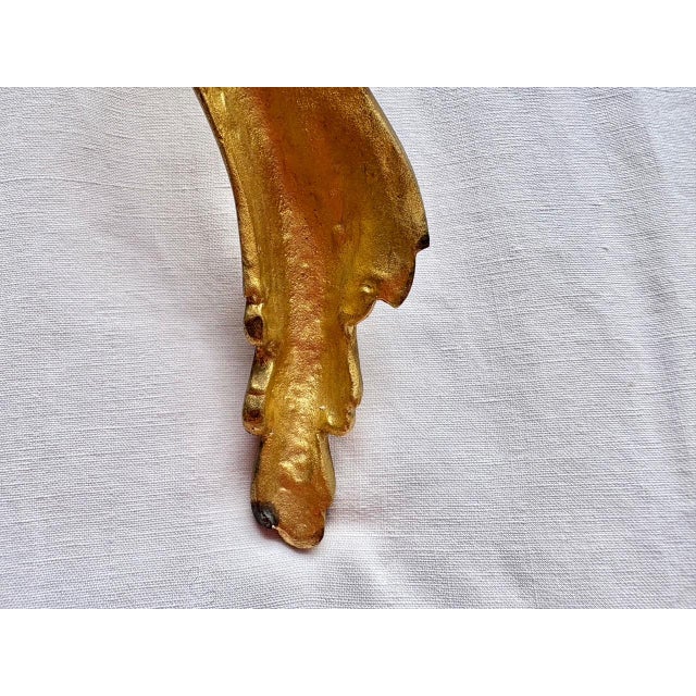 Mid-Century Louis XV Rocaille Style Gilt Bronze Sconces, France, Set of 2 For Sale - Image 9 of 18