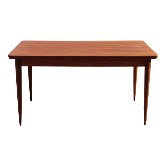 Vintage Scandinavian Teak Extendable Dining Table, 1960s For Sale