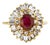 Late 20th Century 18k Ruby Ring, Size 5 For Sale