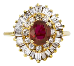 Late 20th Century 18k Ruby Ring, Size 5
