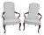 Queen Anne Cherry Shepherd Crook Arm Chairs - a Pair For Sale