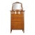 Vintage Traditional Tiger Oak Tall Dresser With Beveled Mirror For Sale