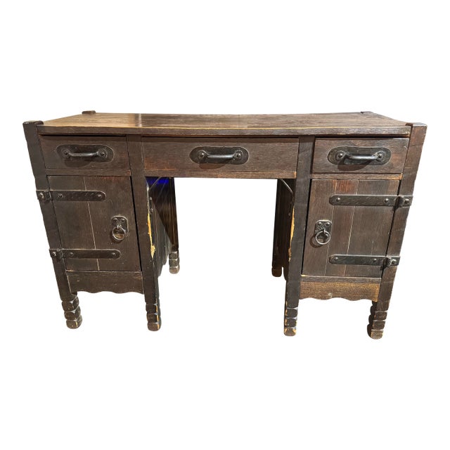 Antique Monterey Desk 30s Signed For Sale