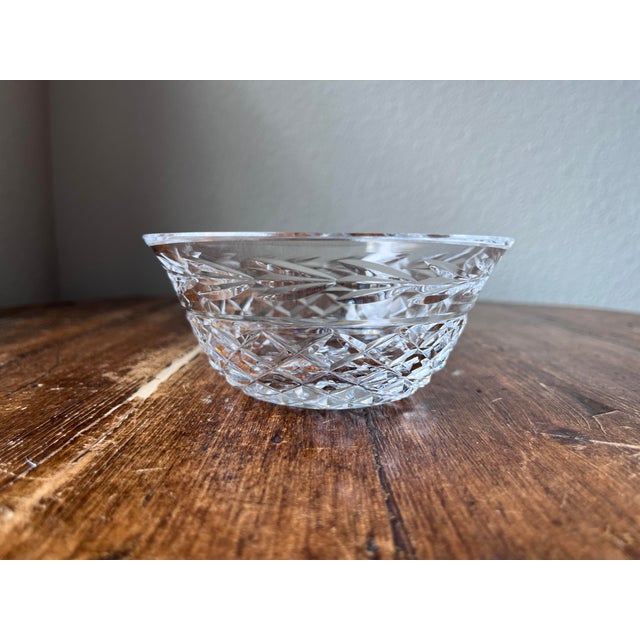 Waterford Crystal Glandore Pattern Bowl Criss-cross and laurel pattern in handblown glass 5 1/8” diameter and 2.25” height...