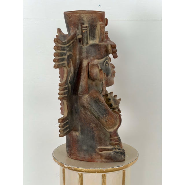 Mid-20th Century Mesoamerican Zapotec Style Terracotta Effigy Vessel, 1950s For Sale - Image 4 of 7