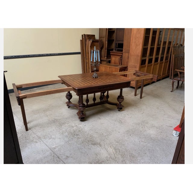 1910s Antique Extendable Table, 1910 For Sale - Image 5 of 13