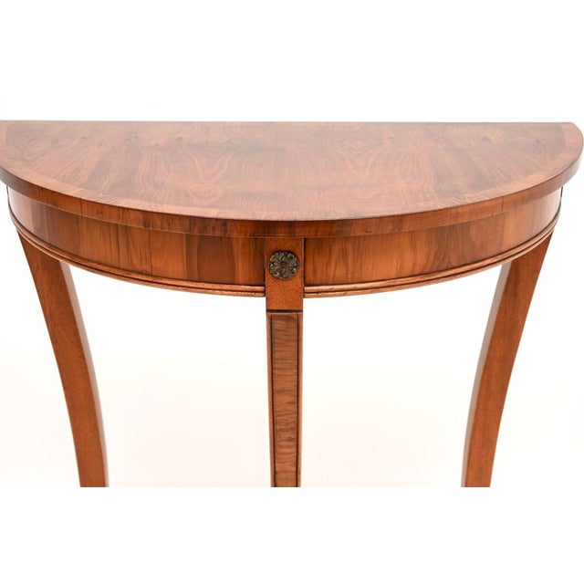 Antique Regency Style Console Table in Yew Wood, 1950 For Sale - Image 6 of 7