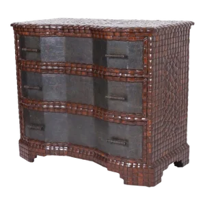 Maitland-Smith Mid Century Coconut Shell Chest of Drawers or Commode