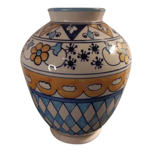 1960 Folk Art Moroccan Ceramic Vase