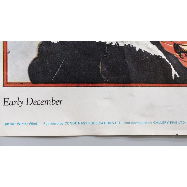 Vogue Q31/KP Winter Wind Original print published in 1970 by Condé Nast Publications LTD. and distributed by Gallery Five...