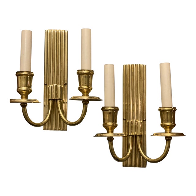 1920’s Gilt Bronze Sconces - a Pair For Sale
