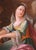 Wood 18th C. French Rococo Oil on Canvas Painting of Saint Cecilia in Giltwood Frame For Sale - Image 7 of 10