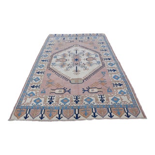 1960s Turkish Vintage Area Rug For Sale