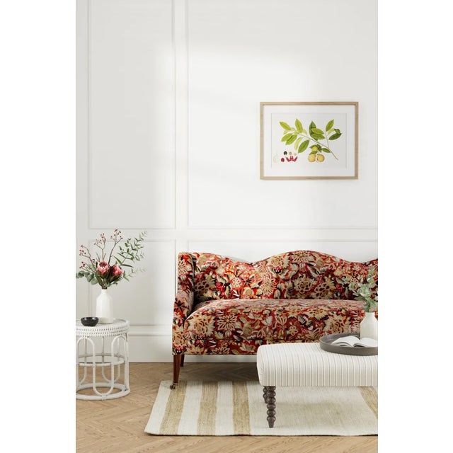 Traditional Sanderson Amara Butterfly Fabric in Cinnabar/Ink Black For Sale - Image 3 of 3