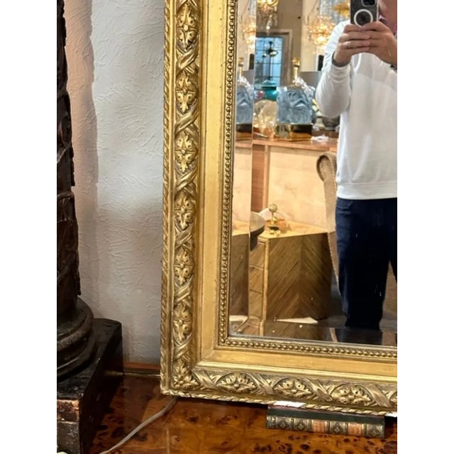 Wood French Louis XVI Giltwood Mirror For Sale - Image 7 of 9