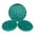 1950s Green Majolica Trivet & Wine Coasters Vallauris - Set of 3 For Sale