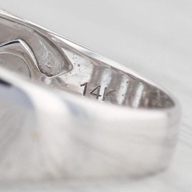 7.65ctw Aquamarine Diamond Ring 14k White Gold Size 7 For Sale In Greensboro - Image 6 of 8