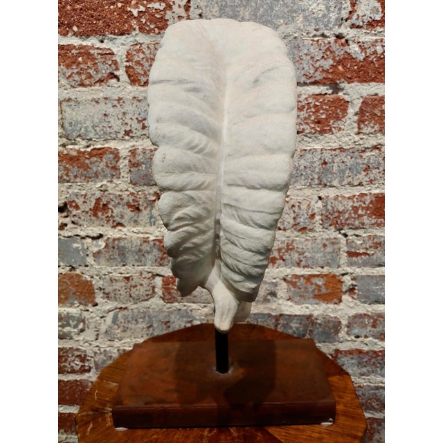 White Roman Warrior Head W/Feather Helmet -19th Century Italian Marble Sculpture For Sale - Image 8 of 9