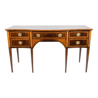 Councill Craftsmen Mahogany Inlaid Sideboard Buffet With Serpentine Front For Sale