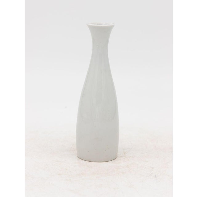 Collection of Three White Single Bud Vases, French Early 21st C. For Sale - Image 4 of 6