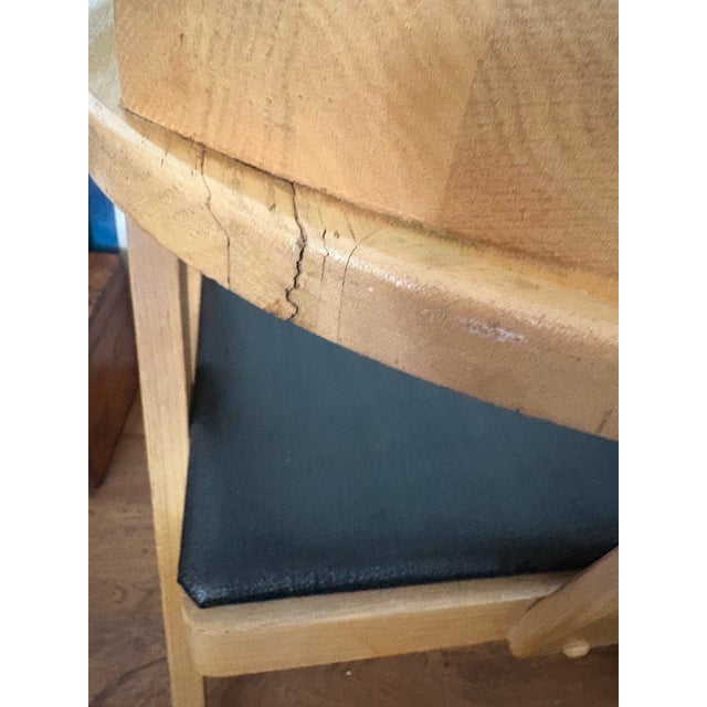 Mid 20th Century Vintage Limed Oak Compass Chair For Sale - Image 5 of 10