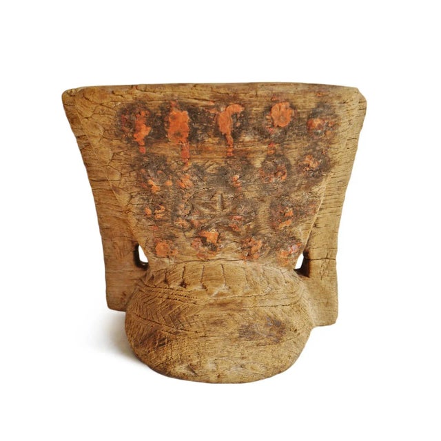 Old antique India wood carved sorter originally crafted and used as utilitarian seed sorter. Each unique with so much...