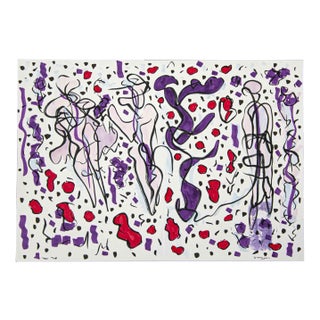 Maurizio Gracceva, Composition, Original China Ink and Watercolor, 2010 For Sale