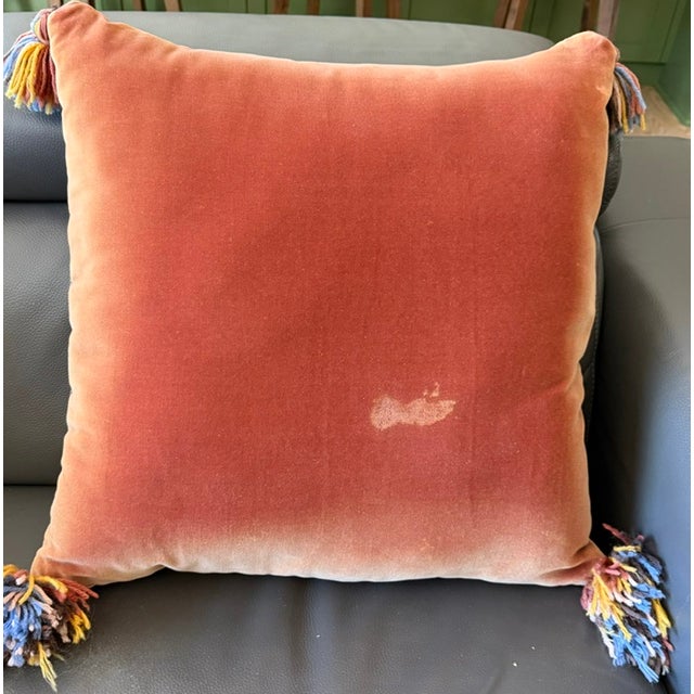 Matching Pair of Vintage Persian Style Rug Pillows For Sale - Image 9 of 9