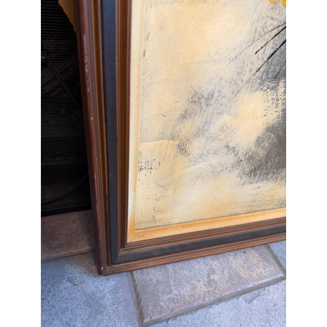 Large Mid-Century Modern Floral Still Life Painting For Sale - Image 9 of 10