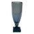 Vintage Mid 20th Century Slate Blue Glass Footed Vase For Sale