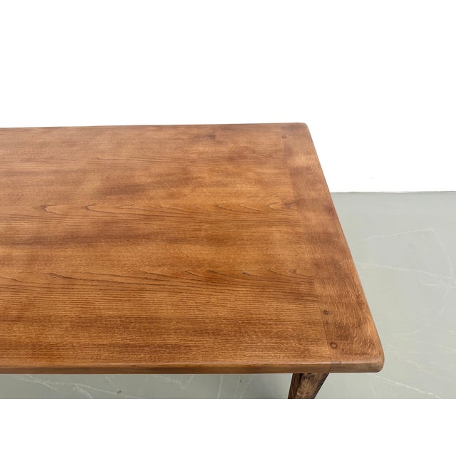 Farmhouse Table with Oak Top and Tapered Pine Legs, France, 1950s For Sale - Image 13 of 18