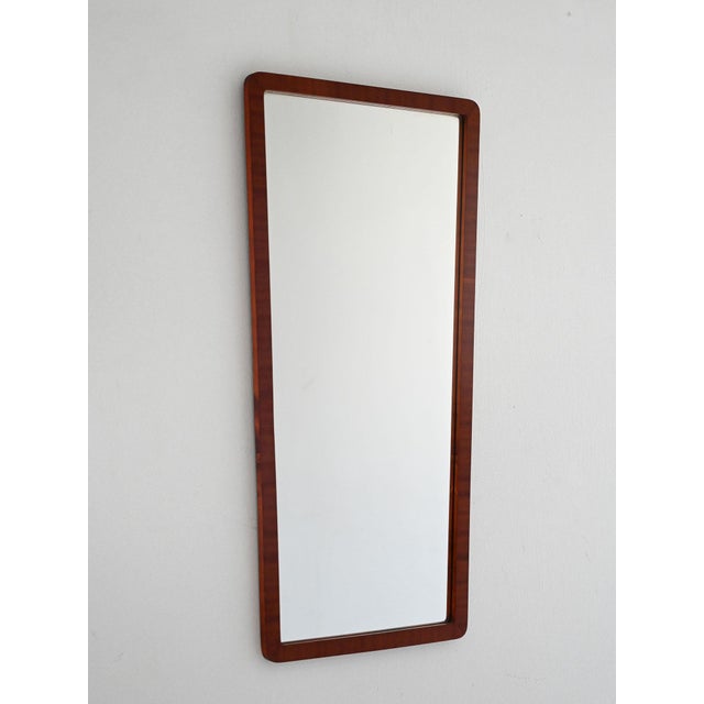 Scandinavian Mirror in Lacquered Mahogany, 1940s For Sale - Image 6 of 6