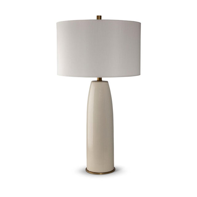 Port 68 Cannon Cream Crackle Lamp For Sale - Image 4 of 5