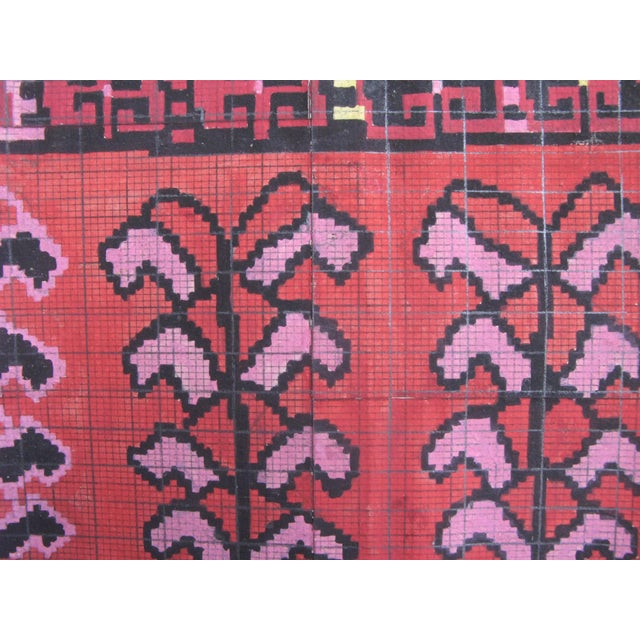Red Antique French Textile Design For Sale - Image 8 of 10
