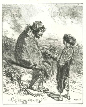 Paul Gavarni, The Conversation, Original Lithograph, 1881