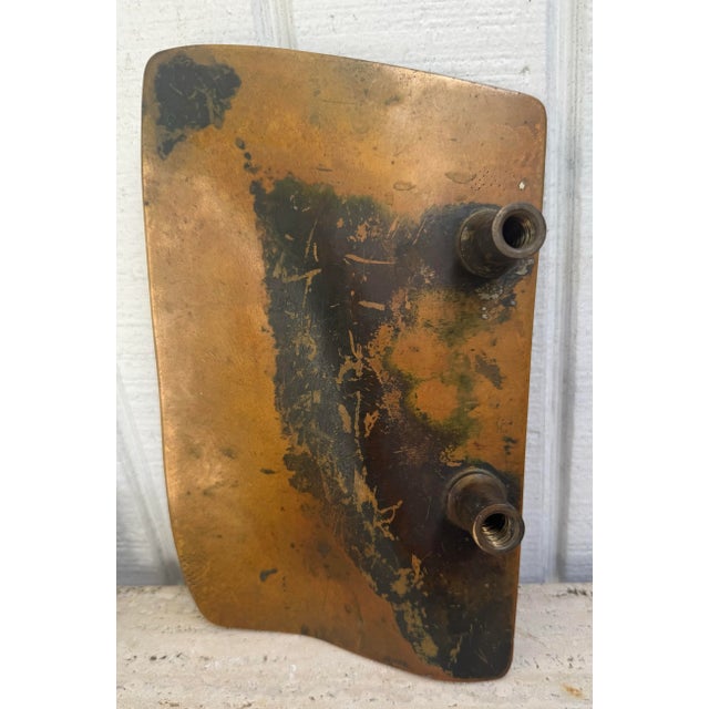 Incredible and knockout Mid-Century Modern freestanding abstract Brutalist bronze sculpture doorknob or door handle. This...