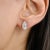 Fine Diamond Cluster Pear Shaped Stud Earrings, a Pair For Sale - Image 4 of 9