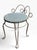 Metal Wire Framed Hollywood Regency Style Vanity Stool Bench C. 1950/60's For Sale - Image 7 of 10
