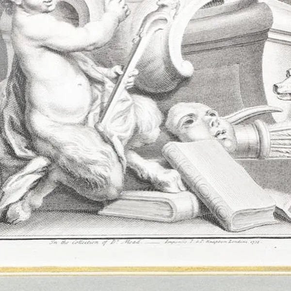 Gold Set of Four Framed George Vertue Portrait Engravings in Neoclassical Gilt Frames For Sale - Image 8 of 12