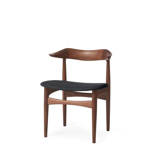 Contemporary Cow Horn Chair in Walnut by Warm Nordic For Sale - Image 3 of 5