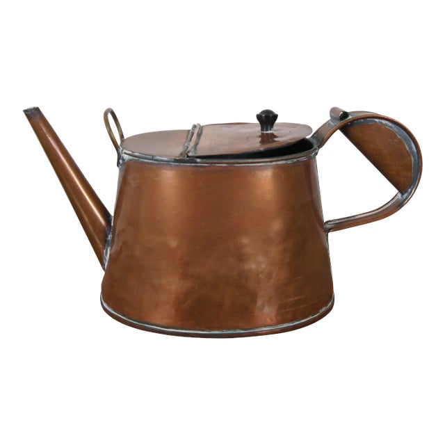 Antique 19th Century Copper Tea Kettle For Sale