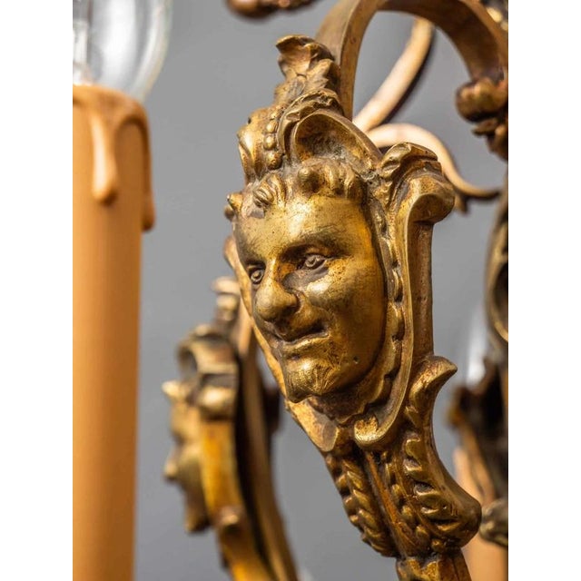 Goldenrod Antique Chandelier with Fifteen Bulbs For Sale - Image 8 of 18