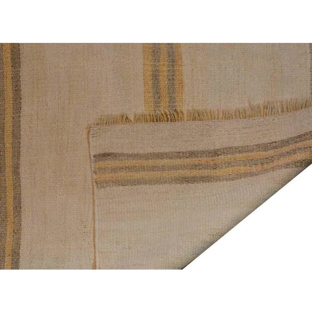 Antique White Turkish Kilim Runner For Sale - Image 8 of 9