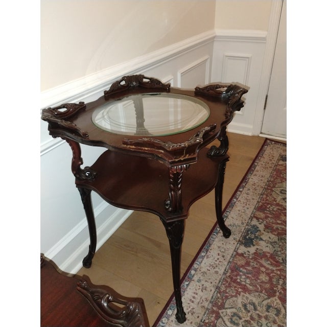1930s Rare Complete Set (3) of Adams Always Fine Furniture Louis XV Style Tiered Coffee Table and Matching Pair of Side Tables, Circa 1930-40s. For Sale - Image 5 of 12